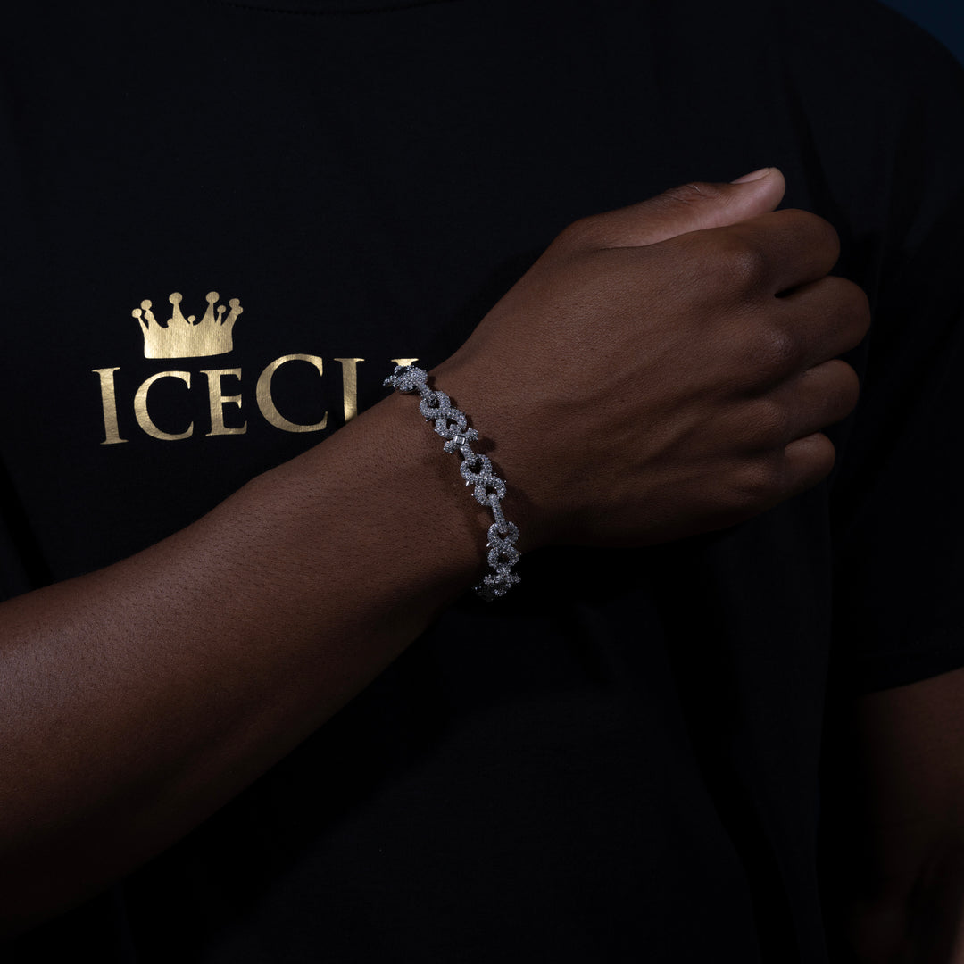 10MM Cross Bracelet - ICECLIQUE JEWELRY