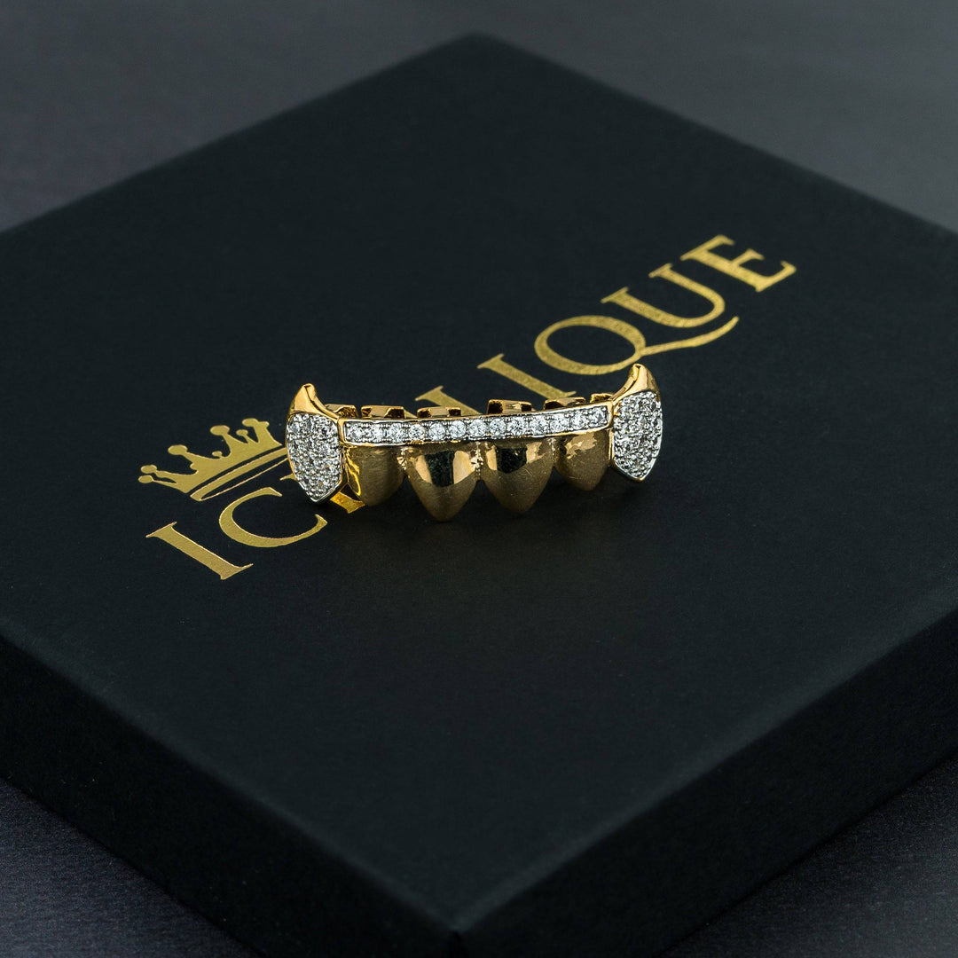 Steady Glimmer Iced Fang Grillz - ICECLIQUE JEWELRY