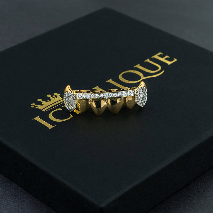 Steady Glimmer Iced Fang Grillz - ICECLIQUE JEWELRY