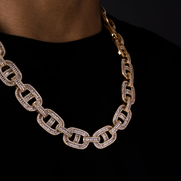 18mm Mariner Baguette Chain - ICECLIQUE JEWELRY