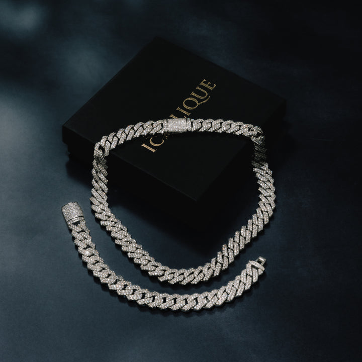14MM Prong Cuban Chain & Bracelet Bundle - ICECLIQUE JEWELRY