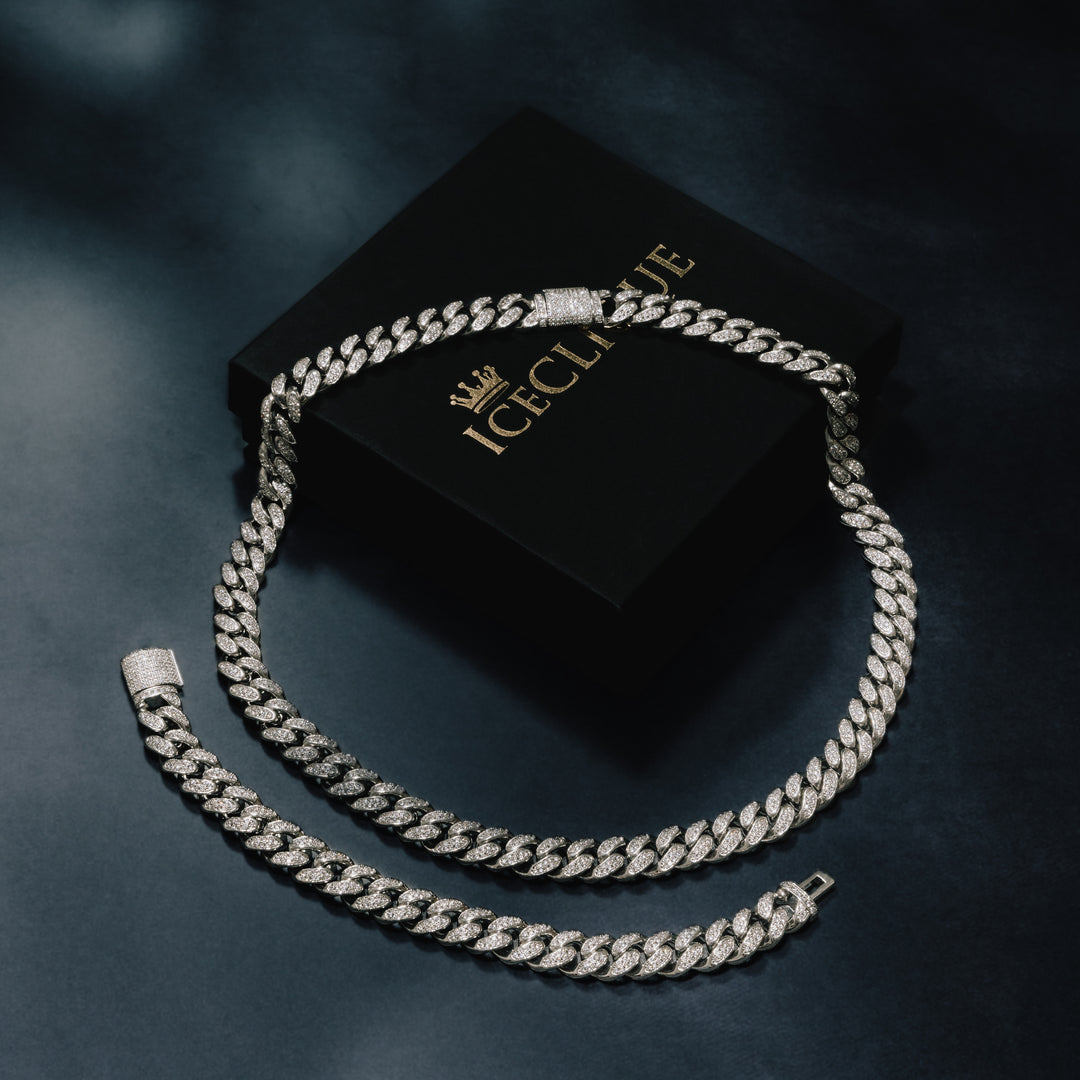 12MM Cuban Chain & Bracelet Bundle - ICECLIQUE JEWELRY