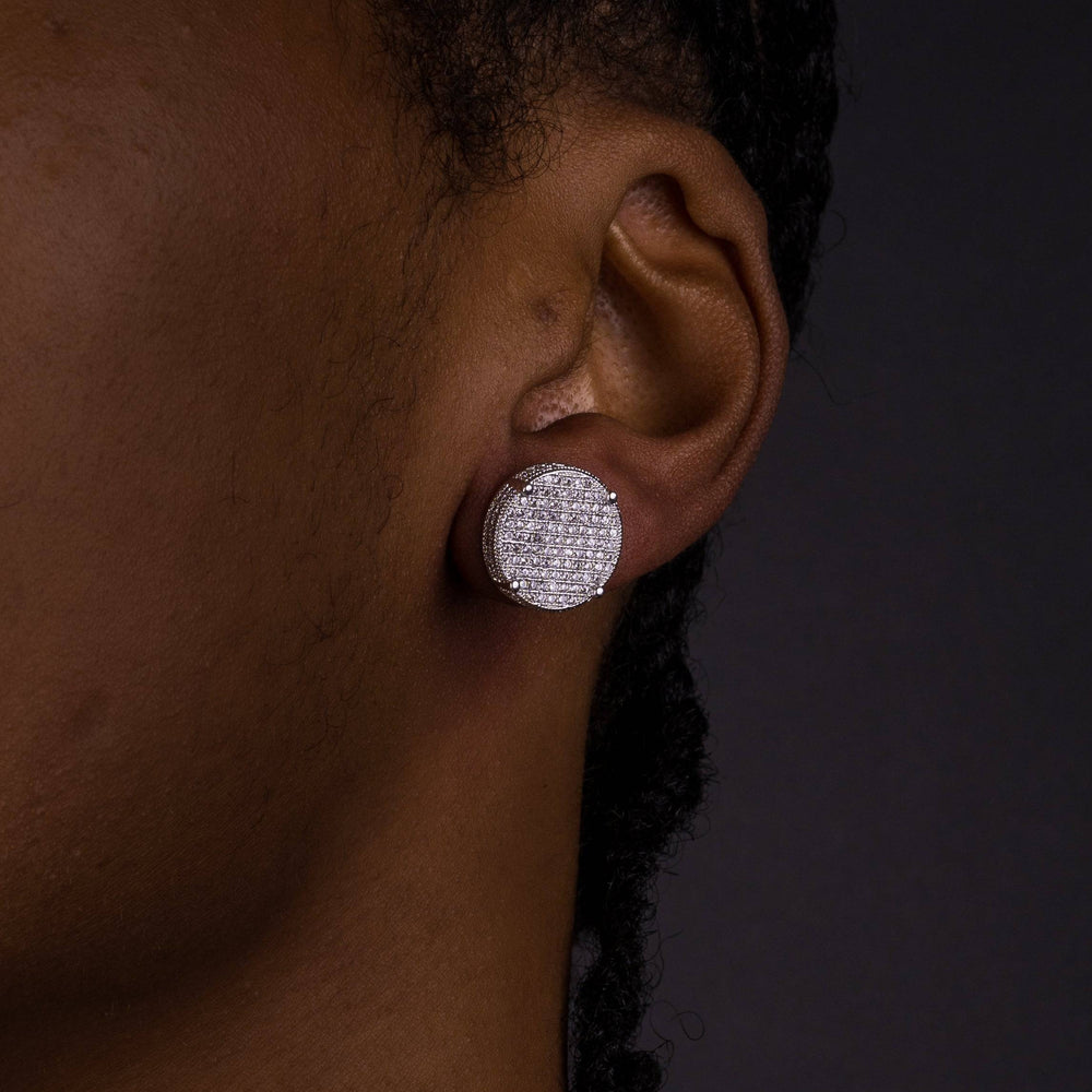 14mm Round XL Cluster Earrings - ICECLIQUE JEWELRY