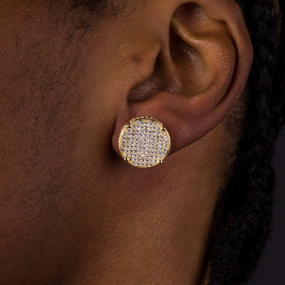 14mm Round XL Cluster Earrings - ICECLIQUE JEWELRY