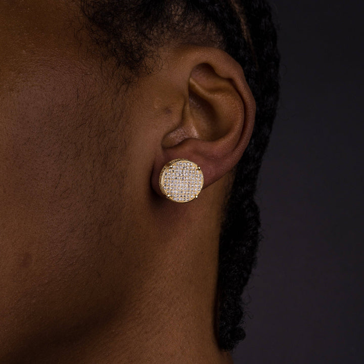 14mm Round XL Cluster Earrings - ICECLIQUE JEWELRY