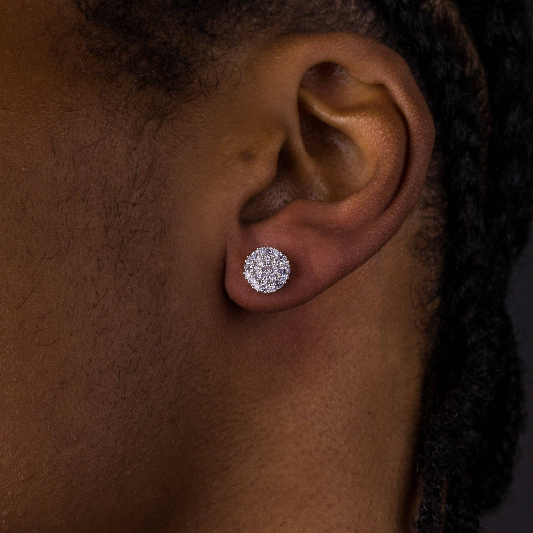 8mm Round Cluster Earrings - ICECLIQUE JEWELRY