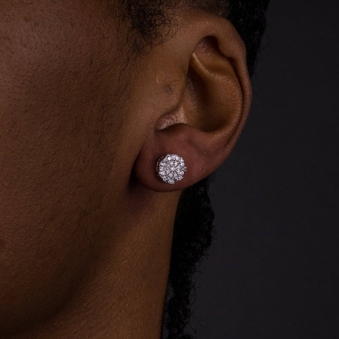 8mm Round Cluster Earrings - ICECLIQUE JEWELRY