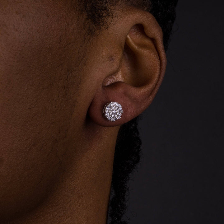 8mm Round Cluster Earrings - ICECLIQUE JEWELRY