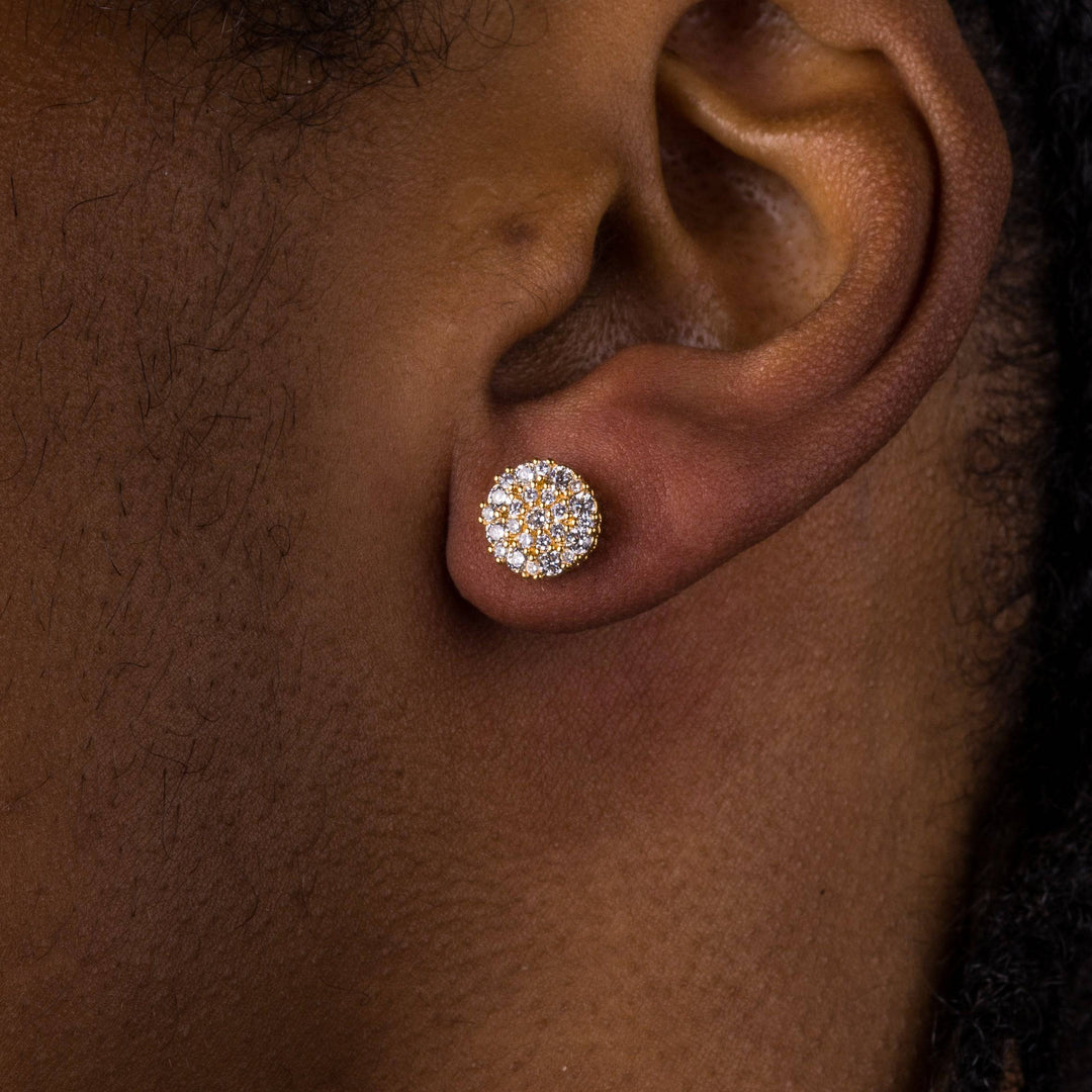 8mm Round Cluster Earrings - ICECLIQUE JEWELRY