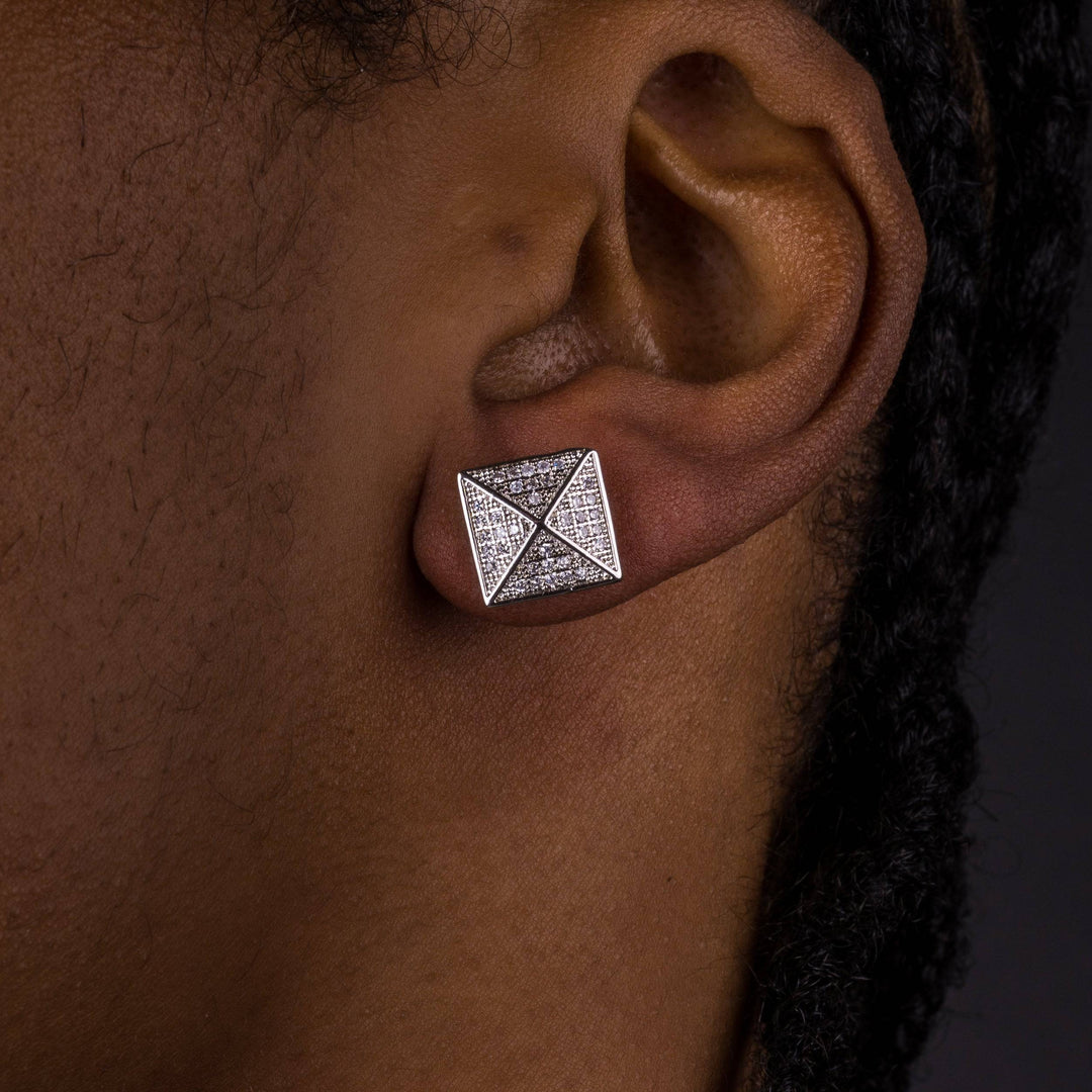11mm Iced X Earrings - ICECLIQUE JEWELRY