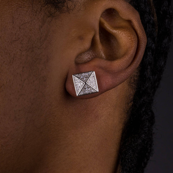 11mm Iced X Earrings - ICECLIQUE JEWELRY