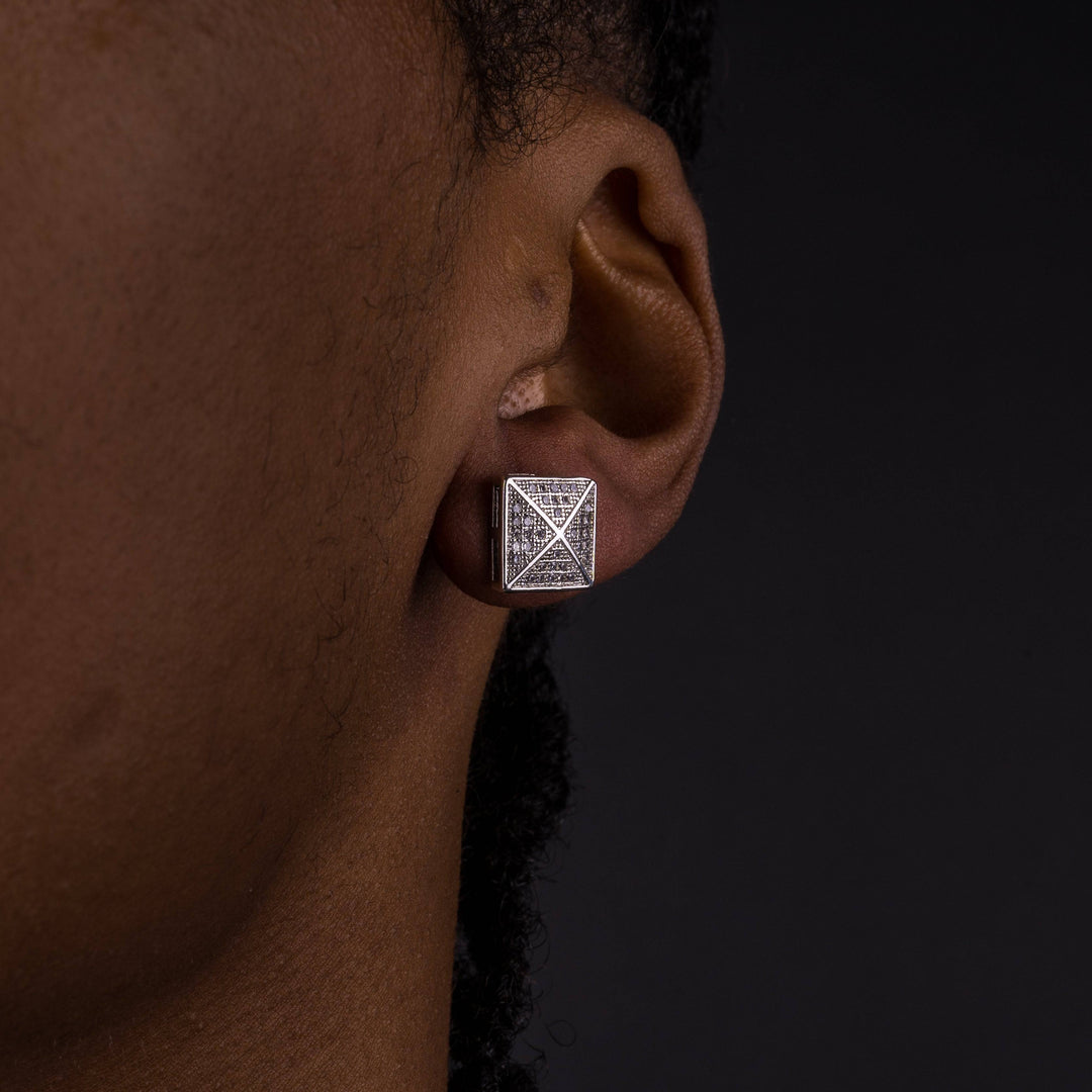 11mm Iced X Earrings - ICECLIQUE JEWELRY