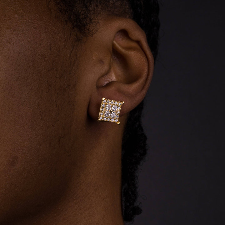 12mm Square Baguette Earrings - ICECLIQUE JEWELRY