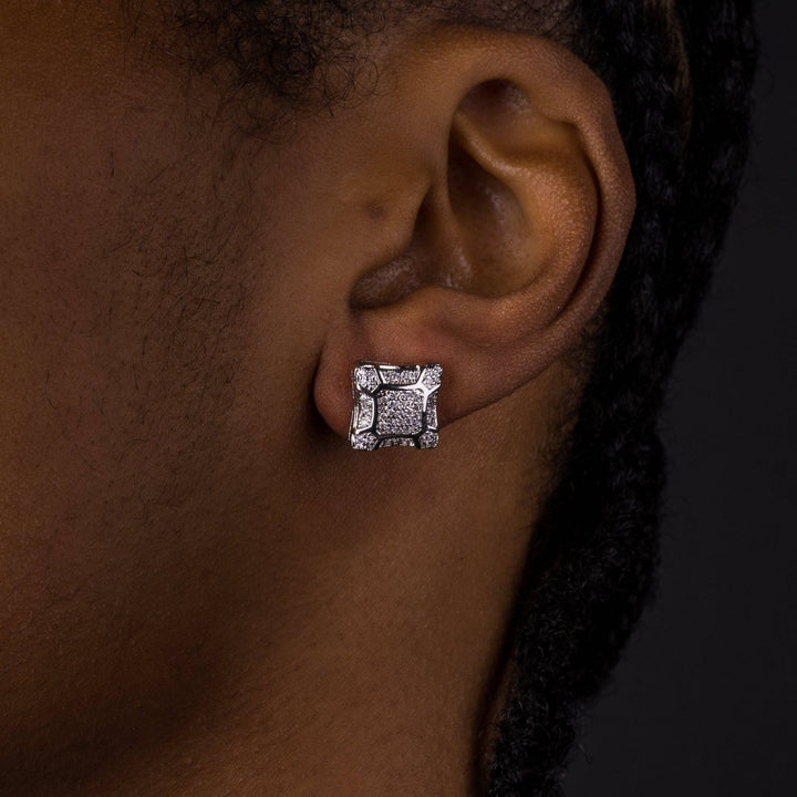 11mm Layered Square Earrings - ICECLIQUE JEWELRY
