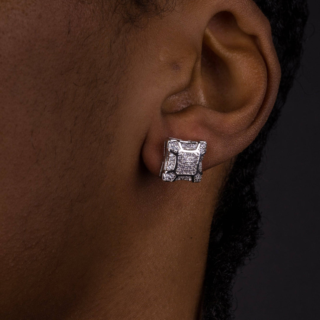 11mm Layered Square Earrings - ICECLIQUE JEWELRY