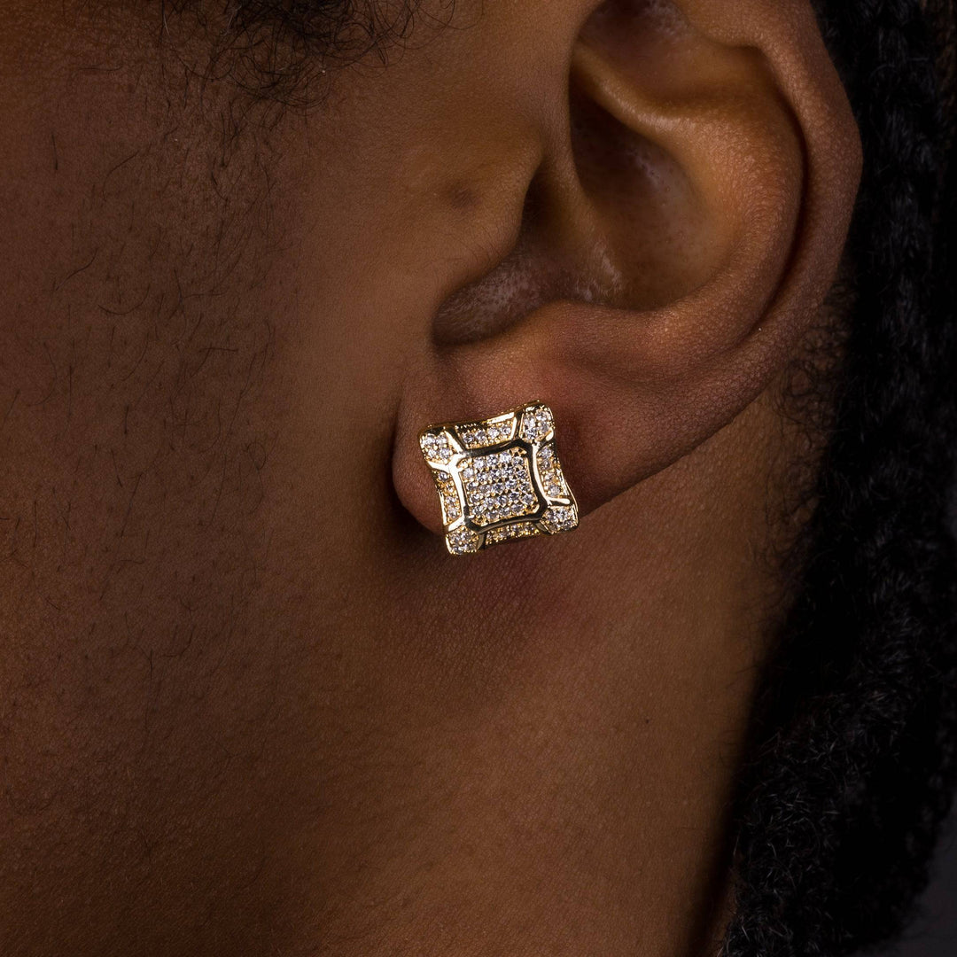 11mm Layered Square Earrings - ICECLIQUE JEWELRY