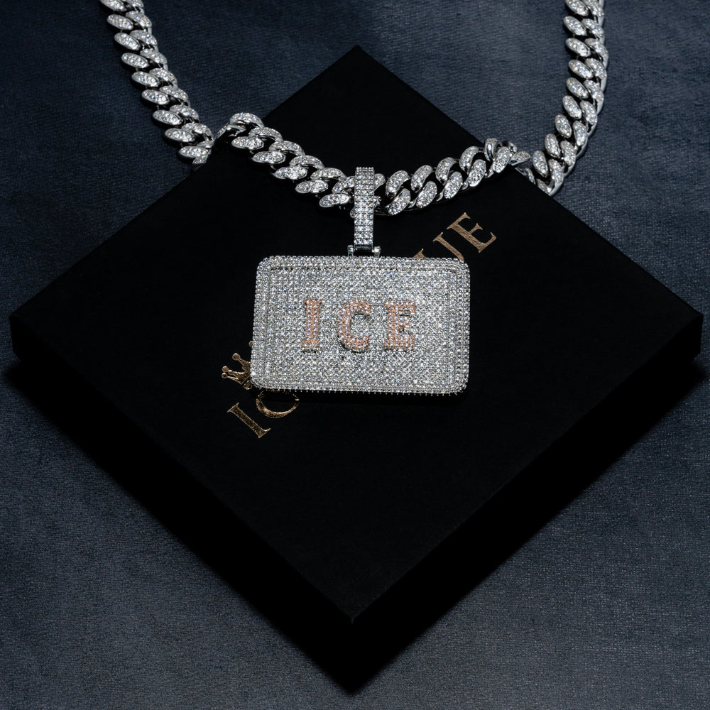Custom Plate Letter Pendant - ICECLIQUE JEWELRY