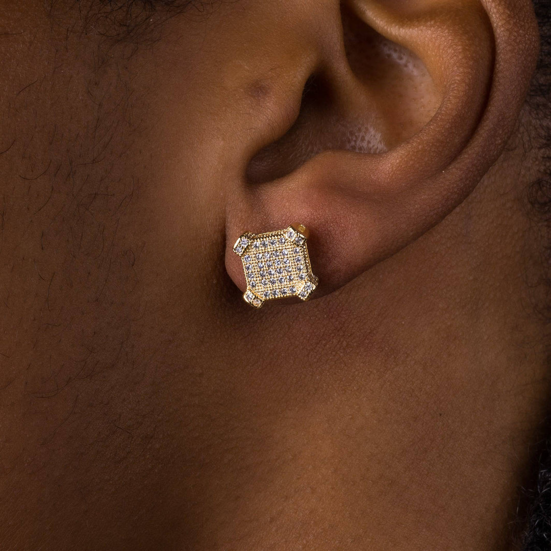 10mm Square Earrings - ICECLIQUE JEWELRY