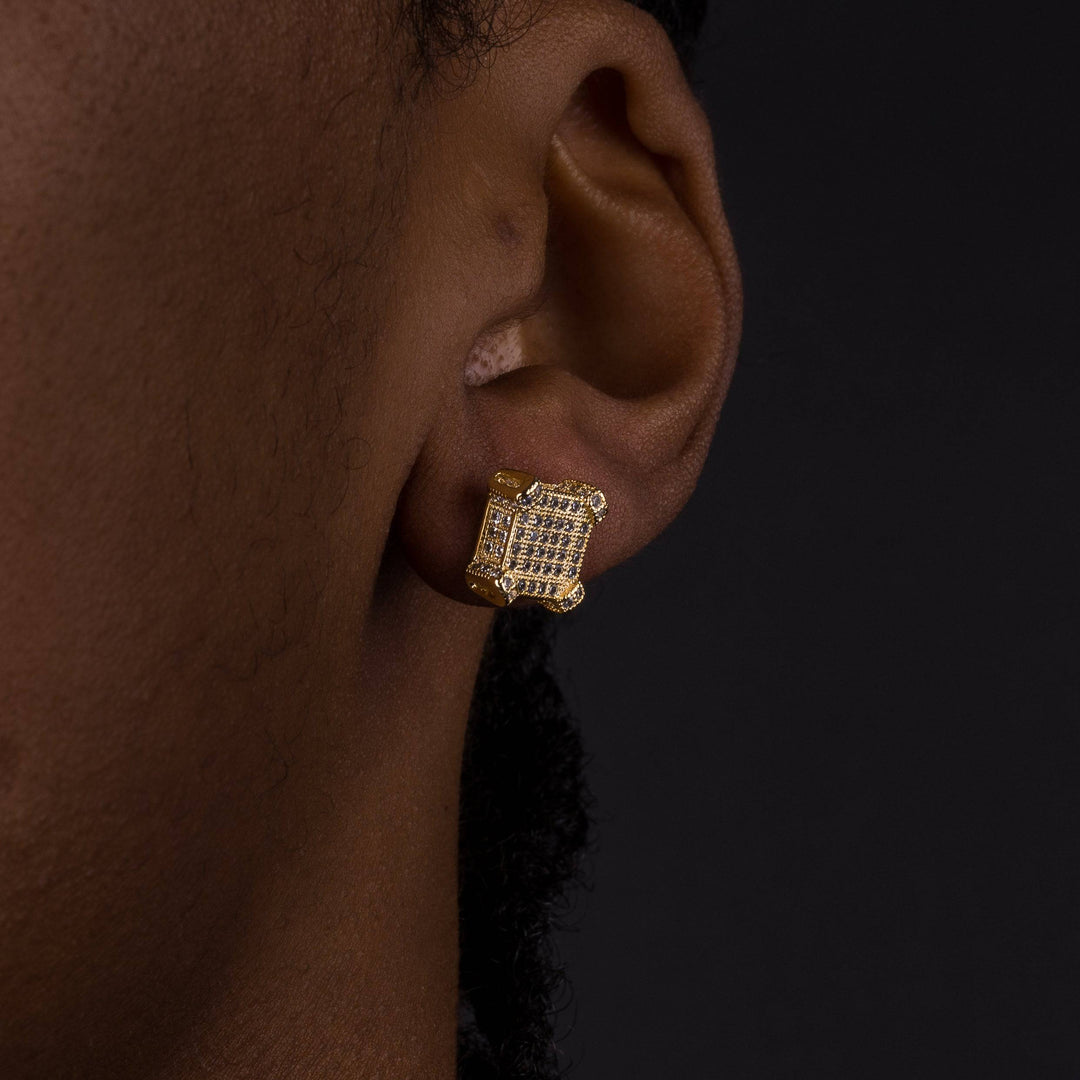 10mm Square Earrings - ICECLIQUE JEWELRY