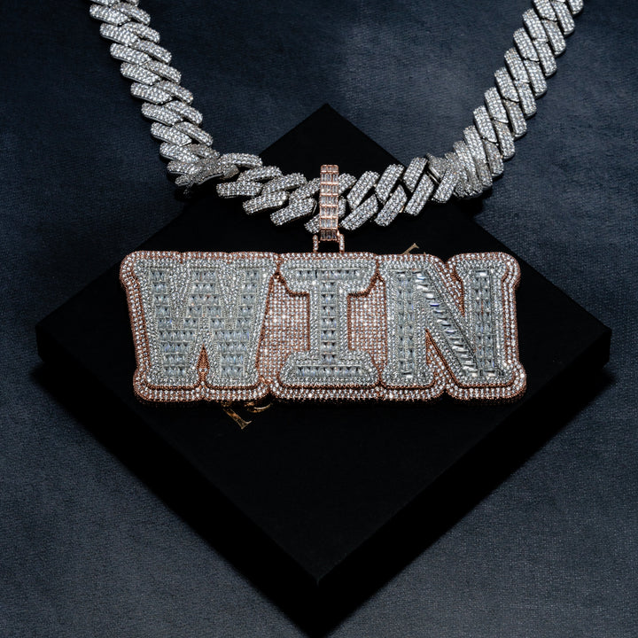 Custom VVS Baguette Letter Pendant - ICECLIQUE JEWELRY