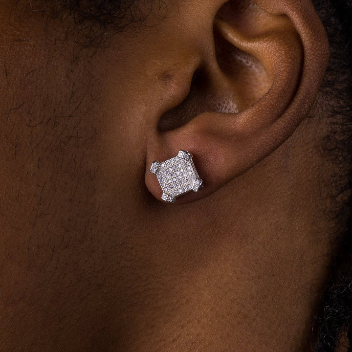 10mm Square Earrings - ICECLIQUE JEWELRY