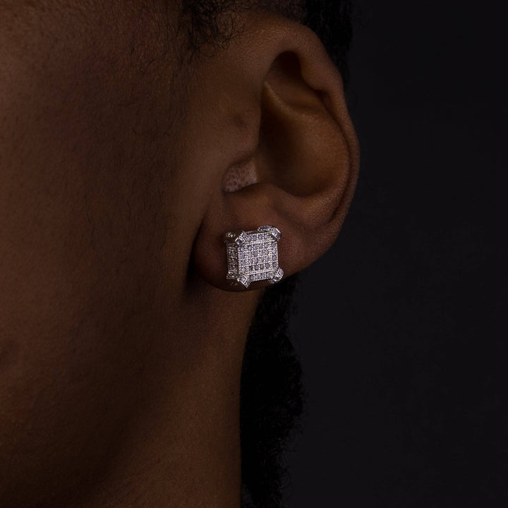 10mm Square Earrings - ICECLIQUE JEWELRY