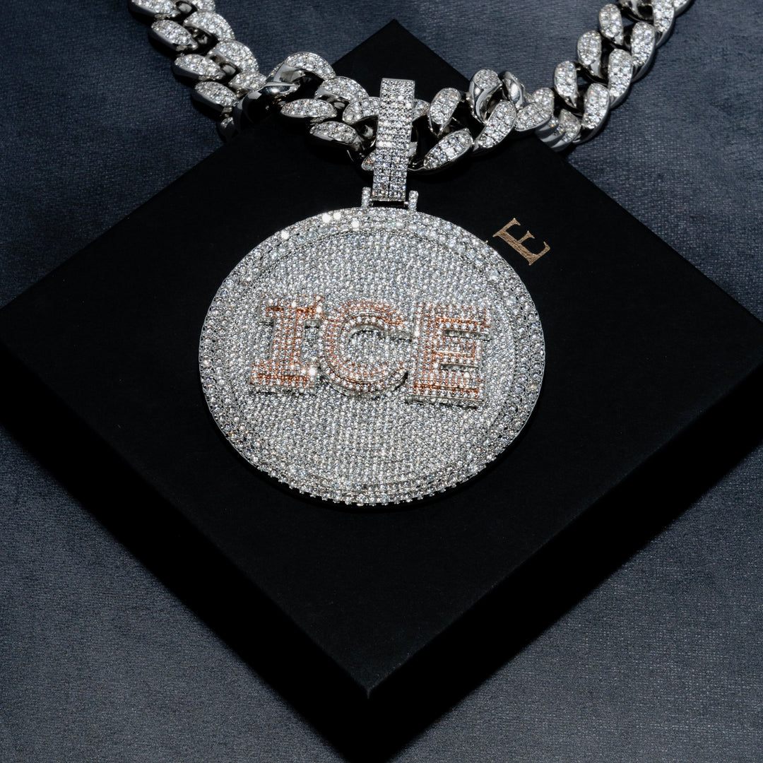 Custom Letter Layered Round Pendant - ICECLIQUE JEWELRY