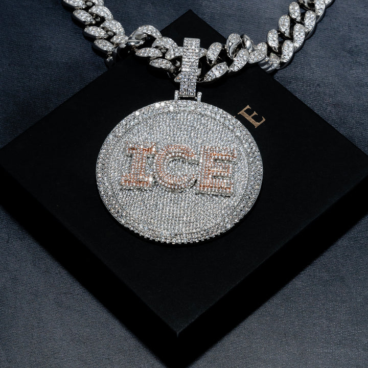 Custom Letter Layered Round Pendant - ICECLIQUE JEWELRY