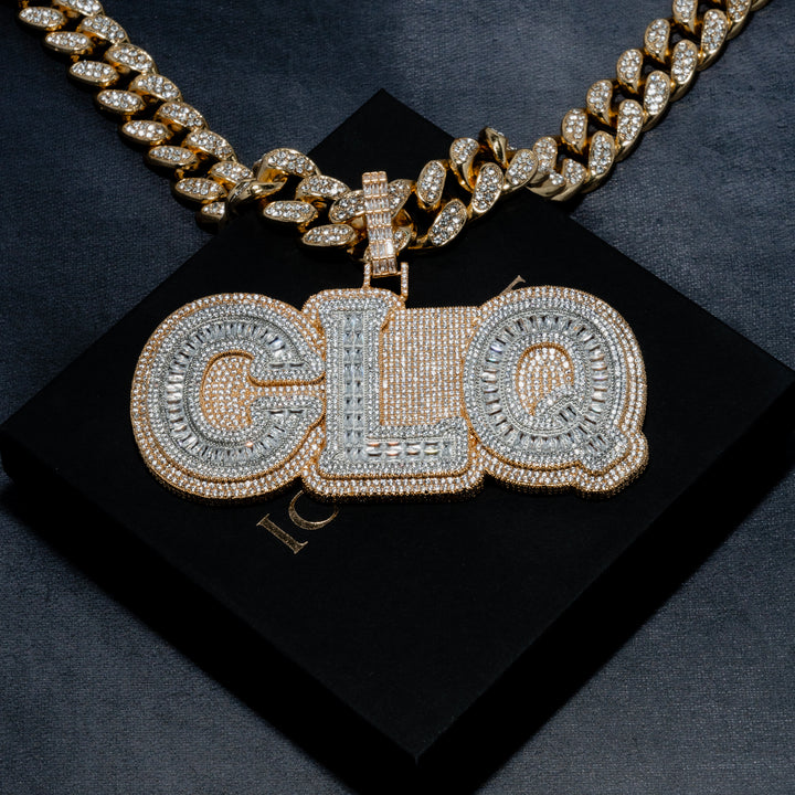 Custom VVS Baguette Letter Pendant - ICECLIQUE JEWELRY