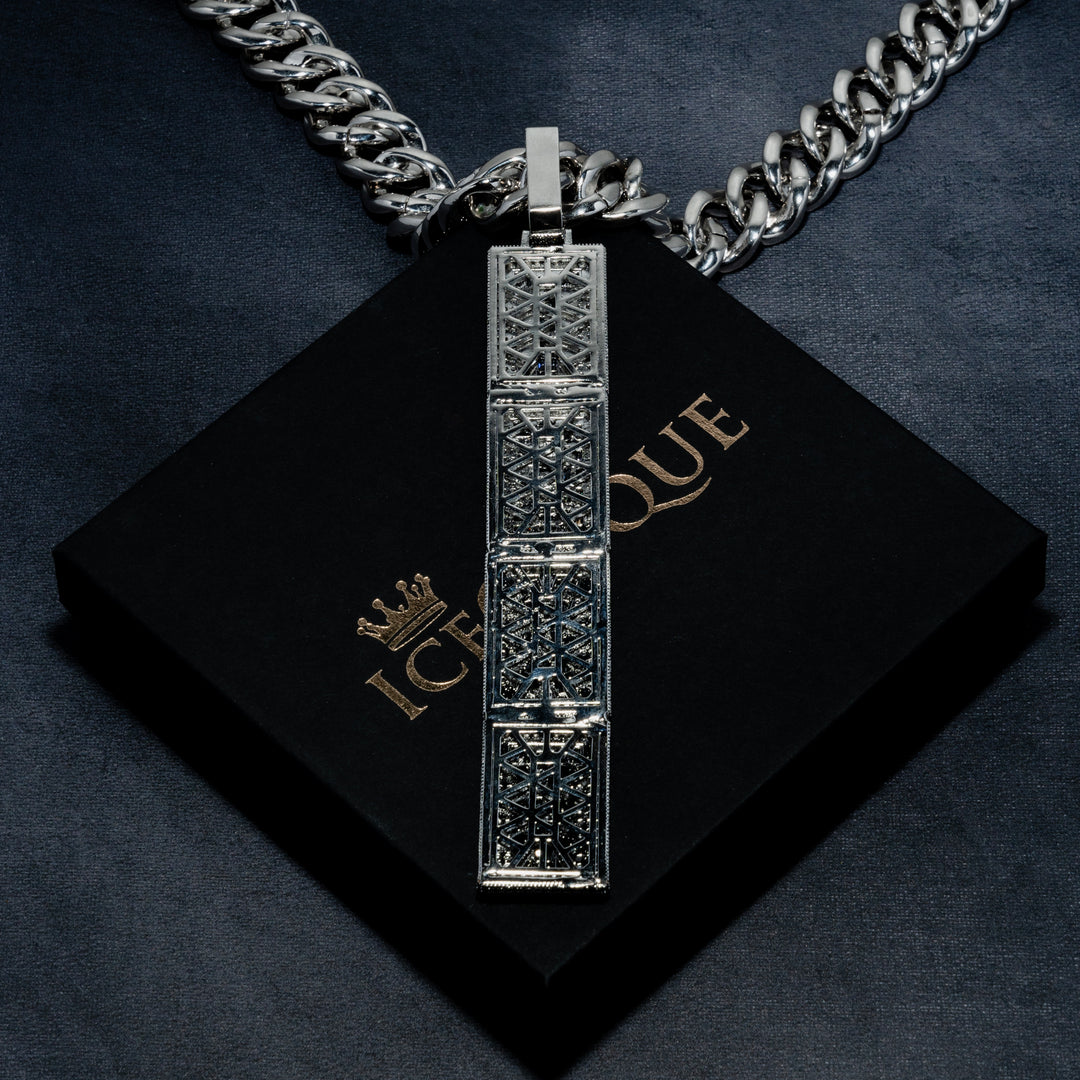 Custom Vertical Letter Pendant - ICECLIQUE JEWELRY