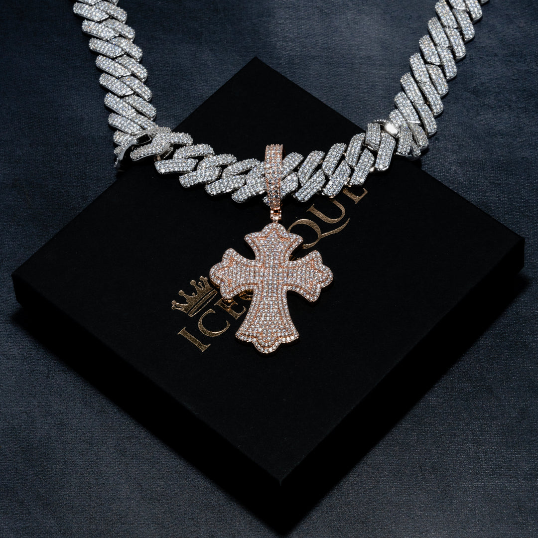 Iced Cross Pendant - ICECLIQUE JEWELRY