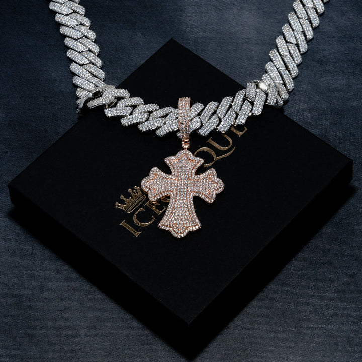 Iced Cross Pendant - ICECLIQUE JEWELRY