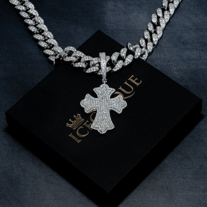 Iced Cross Pendant - ICECLIQUE JEWELRY