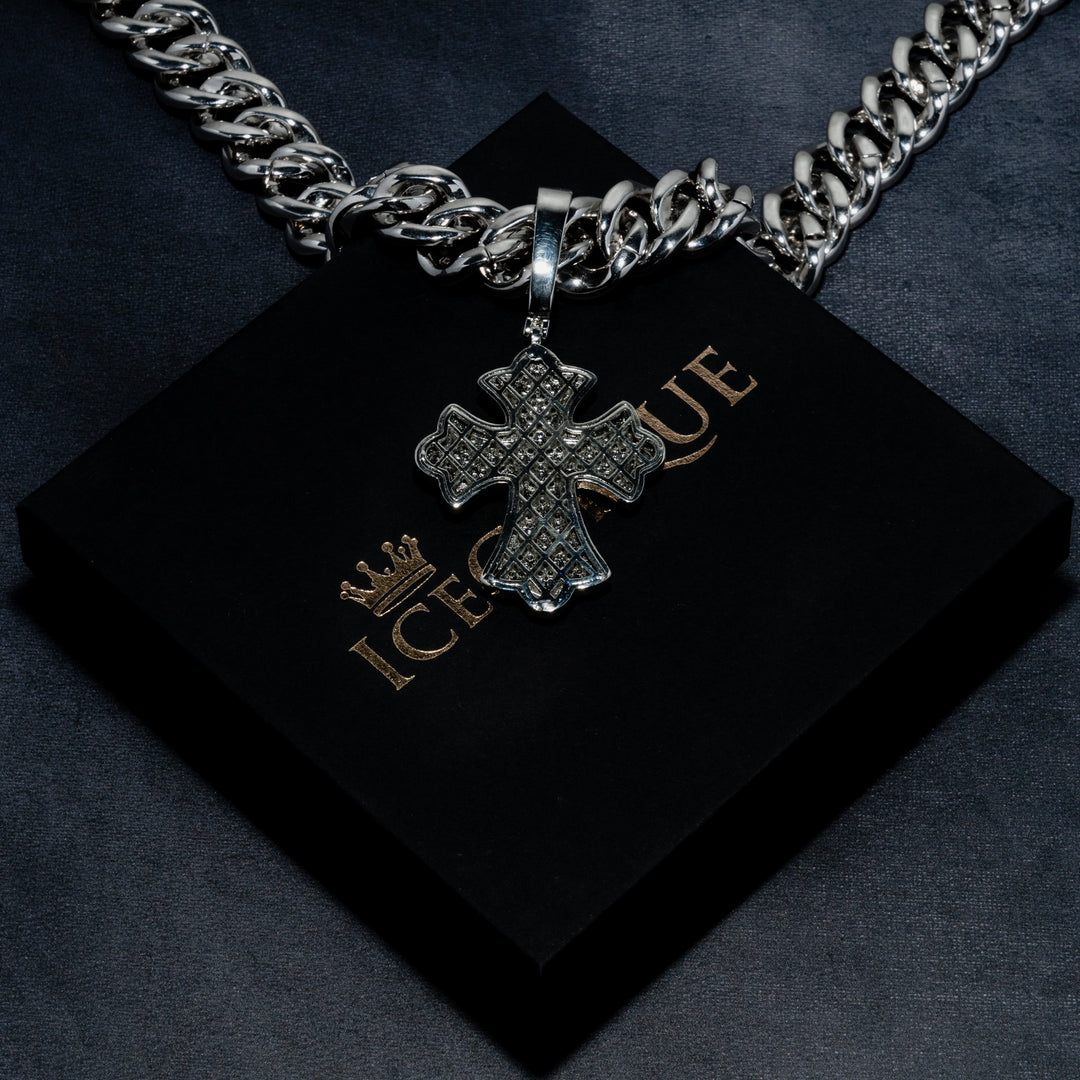 Iced Cross Pendant - ICECLIQUE JEWELRY
