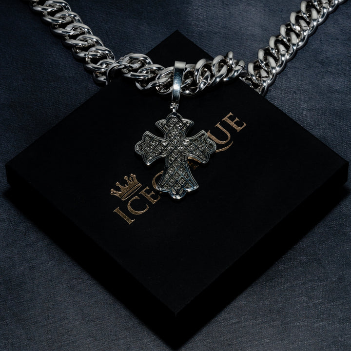 Iced Cross Pendant - ICECLIQUE JEWELRY