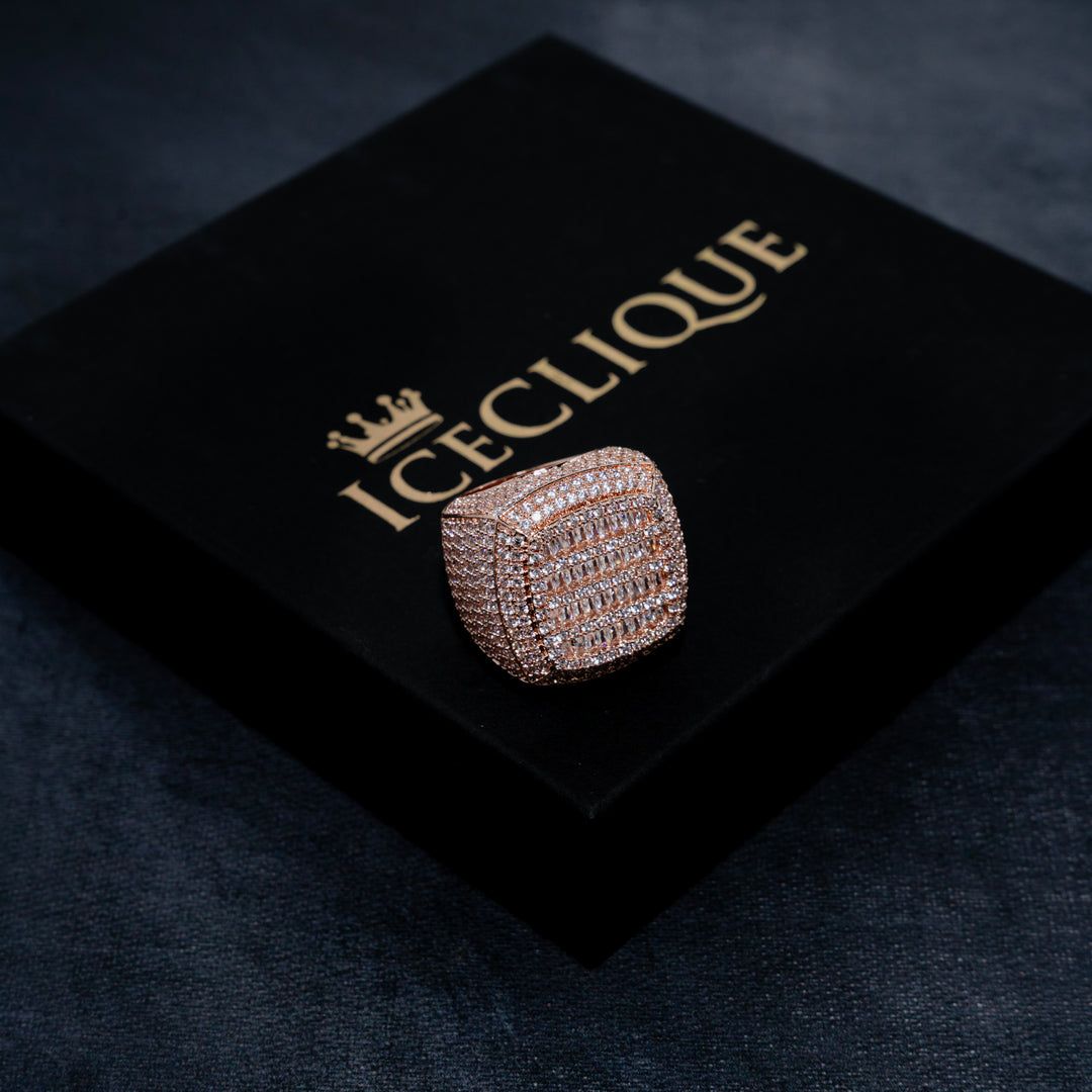 Fully Iced Baguette Ring - ICECLIQUE JEWELRY