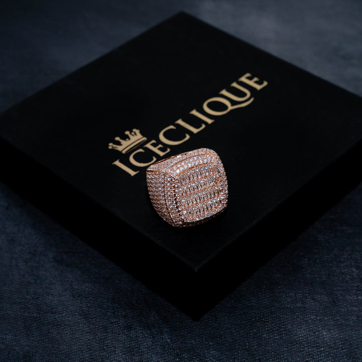 Fully Iced Baguette Ring - ICECLIQUE JEWELRY