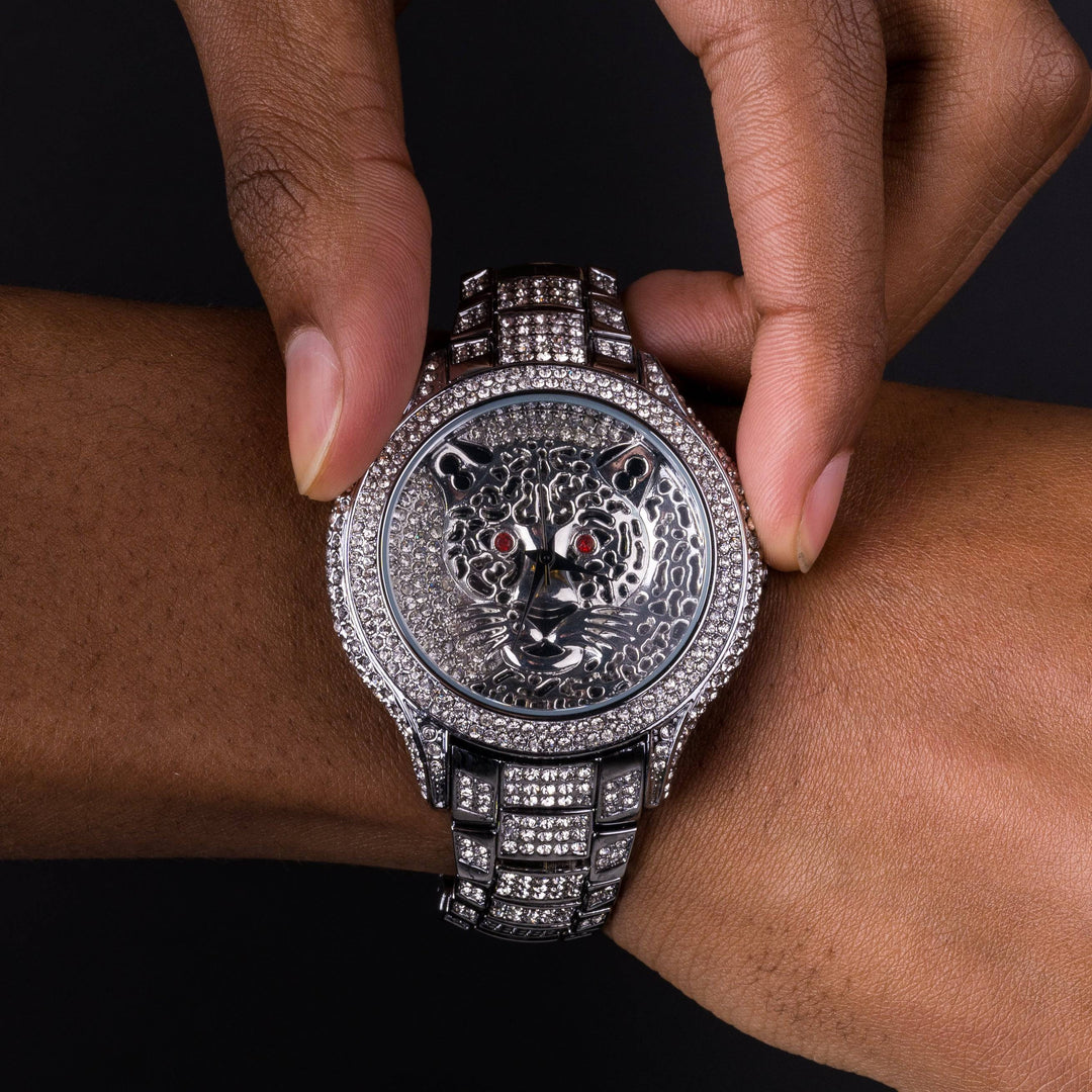 Iced Cheetah Watch - ICECLIQUE JEWELRY