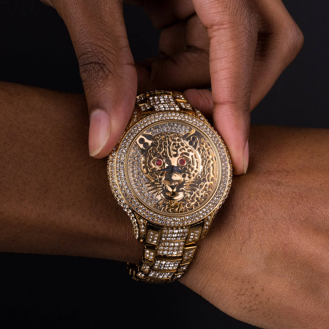 Iced Cheetah Watch - ICECLIQUE JEWELRY