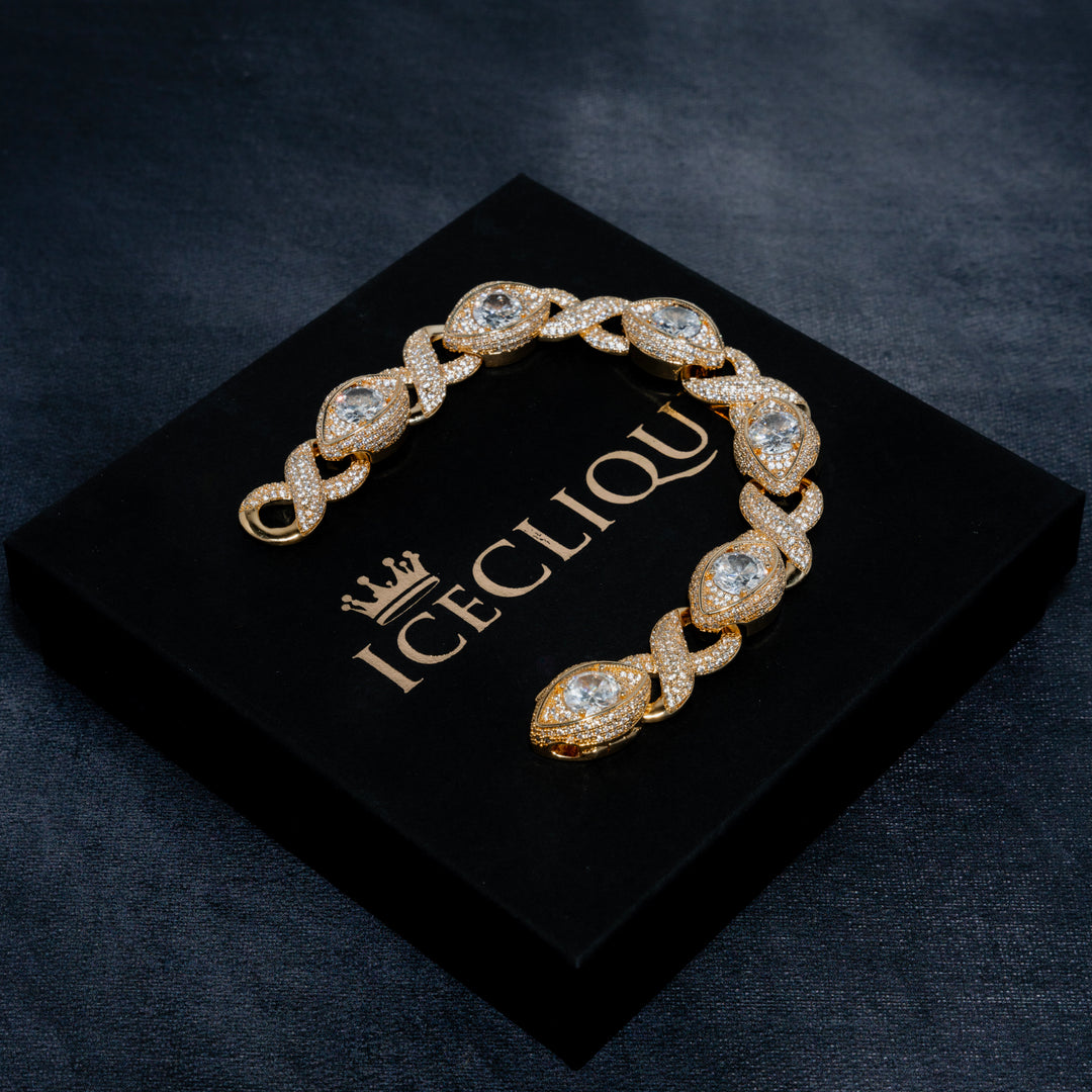 18MM Iced Eye Bracelet - ICECLIQUE JEWELRY