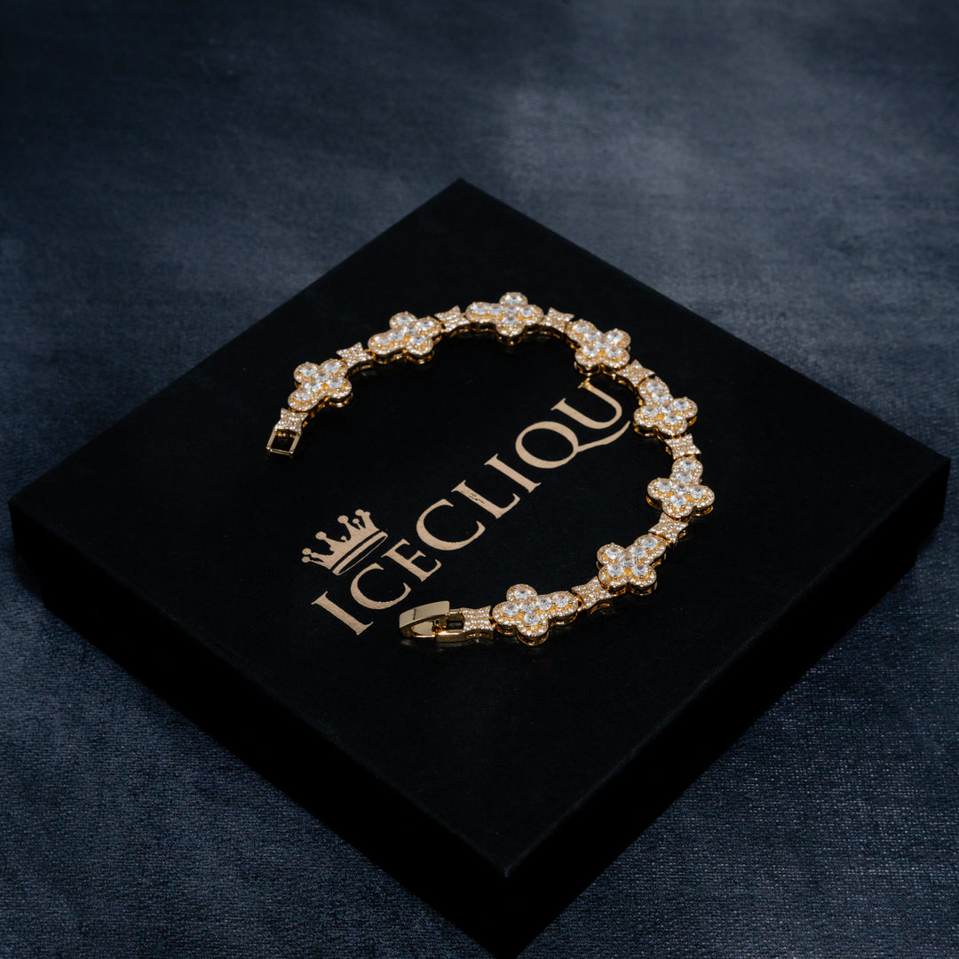 10MM Cross Bracelet - ICECLIQUE JEWELRY