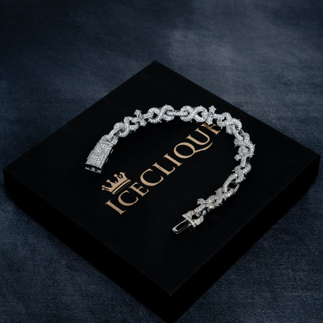 10MM Cross Bracelet - ICECLIQUE JEWELRY