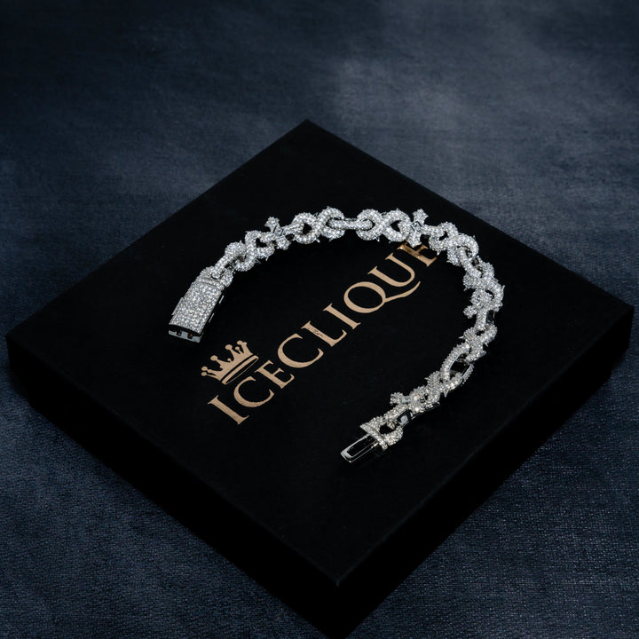 10MM Cross Bracelet - ICECLIQUE JEWELRY