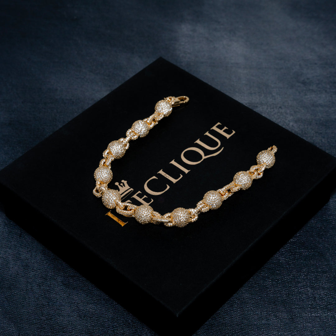 8MM Iced Bead Bracelet - ICECLIQUE JEWELRY