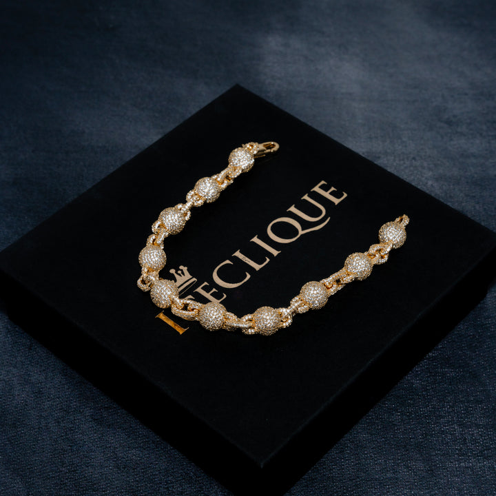 8MM Iced Bead Bracelet - ICECLIQUE JEWELRY