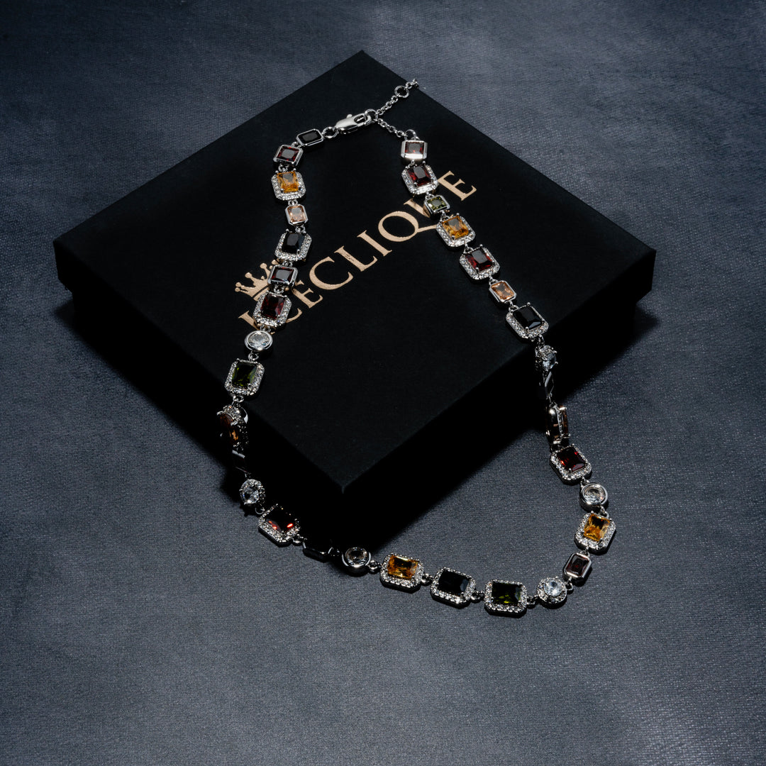10MM Coloured Stone Chain - ICECLIQUE JEWELRY