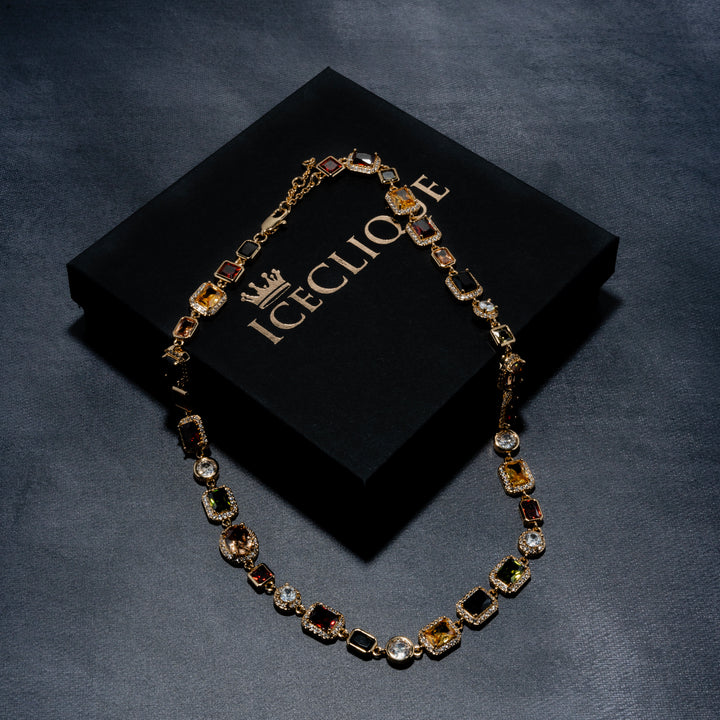 10MM Coloured Stone Chain - ICECLIQUE JEWELRY