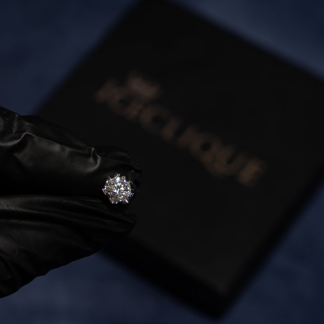 Free 1ct Snowflake Earrings - Moissanite & S925 - ICECLIQUE JEWELRY