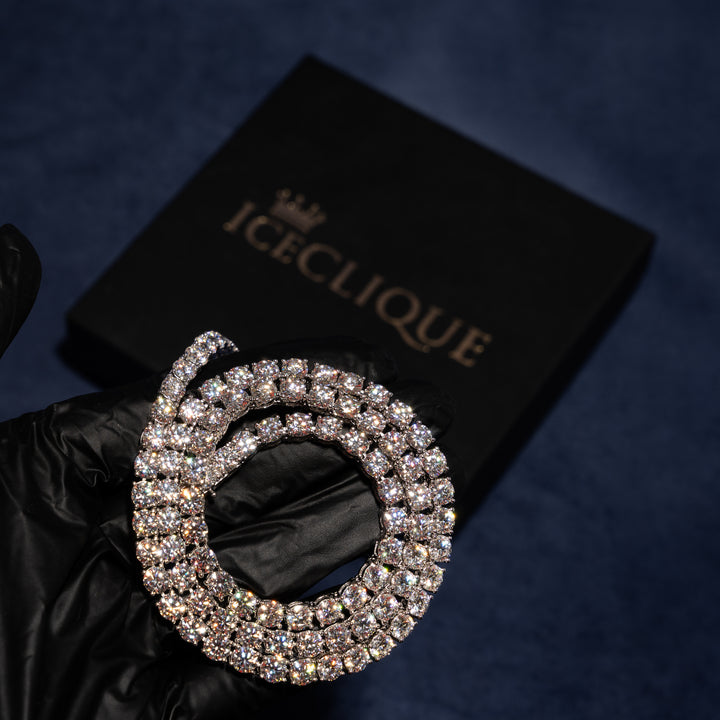 5MM Tennis Chain - Moissanite & S925 - ICECLIQUE JEWELRY