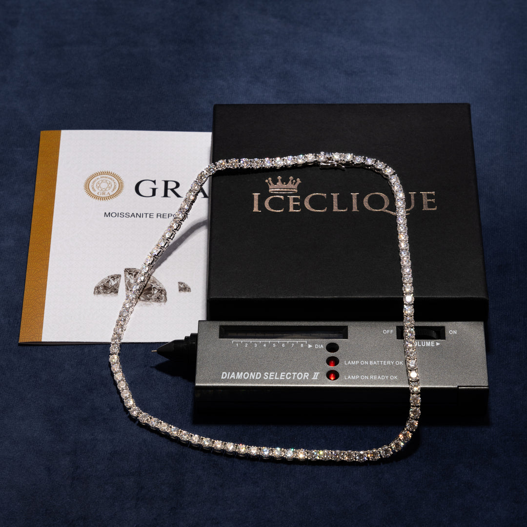 5MM Tennis Chain - Moissanite & S925 - ICECLIQUE JEWELRY